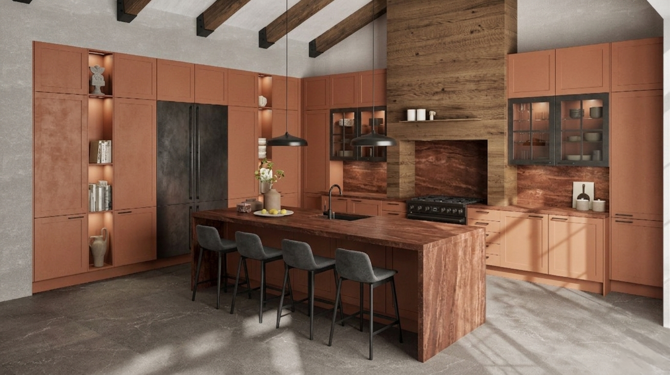 Cuisine terracotta et métal noir, ambiance design.png Cuisine terracotta et métal noir, ambiance design.png